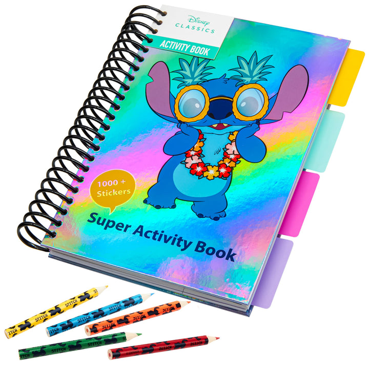 Disney Stitch Sticker-Buch mit über 1000 Aufklebern, Schablonen, Ausmalblättern und Buntstiften - St