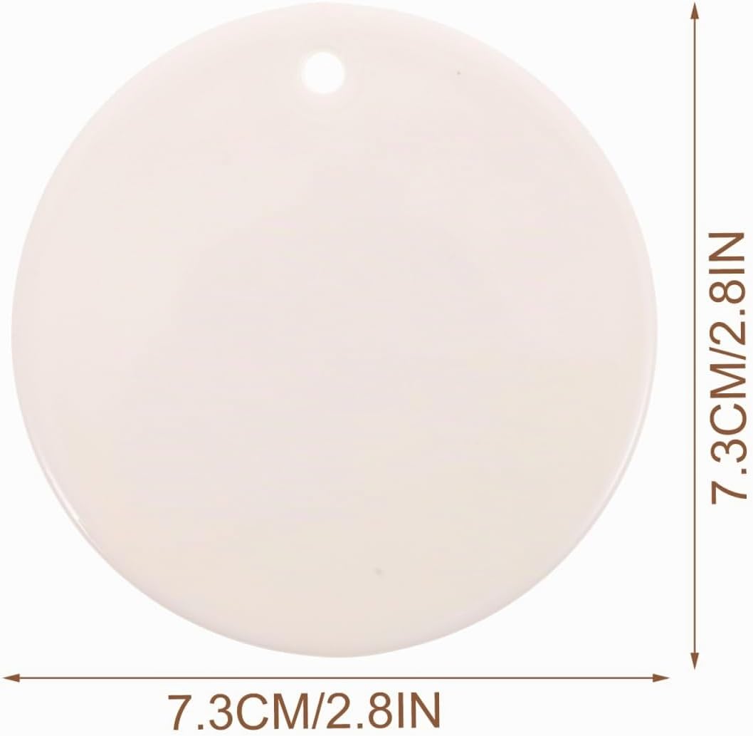 6 STK Anhänger Aus Keramik Keramikhandwerk Keramikornamentrohlinge Keramikscheiben-Ornament Sublimat