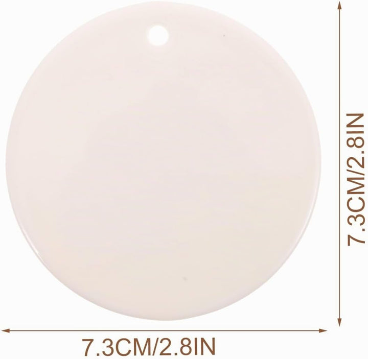6 STK Anhänger Aus Keramik Keramikhandwerk Keramikornamentrohlinge Keramikscheiben-Ornament Sublimat