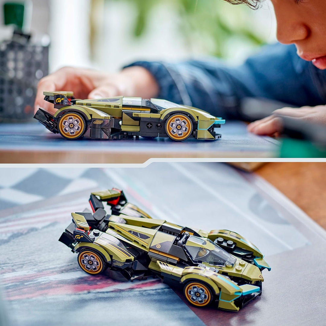 Lego Speed Champions Lamborghini Lambo V12 Vision GT Supersportwagen, Spielzeugauto mit baubarem Mod