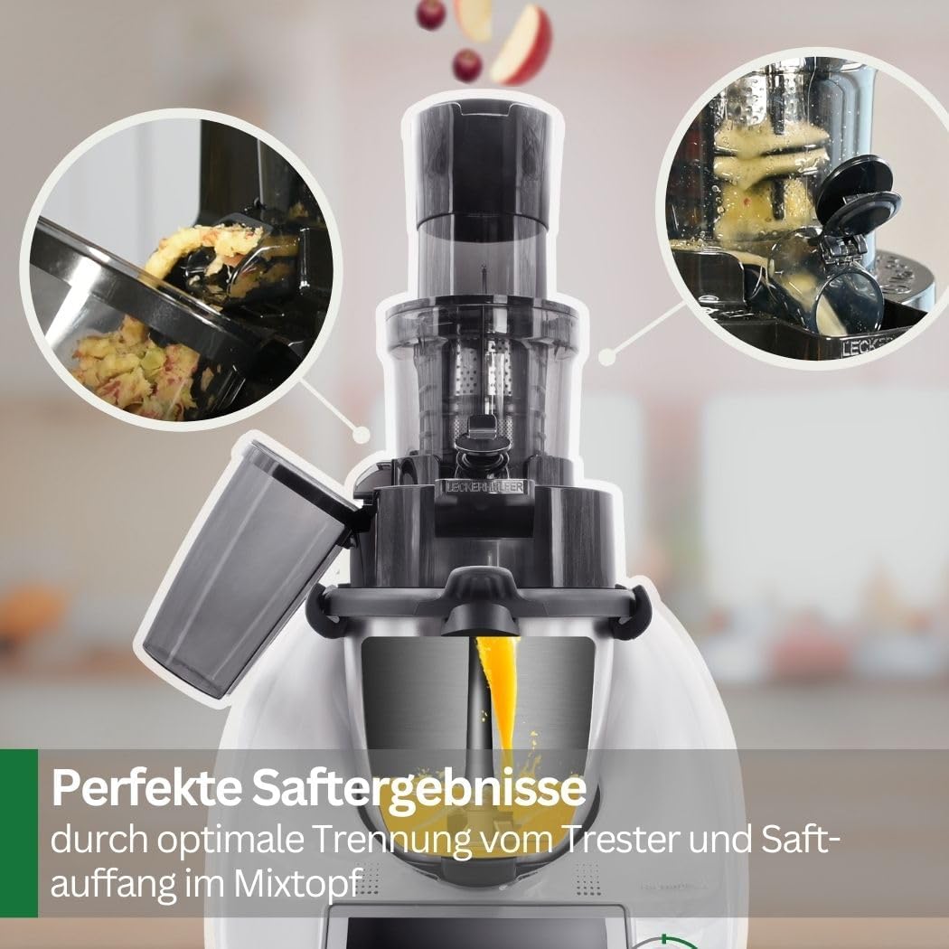 SaftPRO – Slow Juicer, Entsafter passend für den Thermomix TM6, TM5, perfekter kaltgepresster Saft m