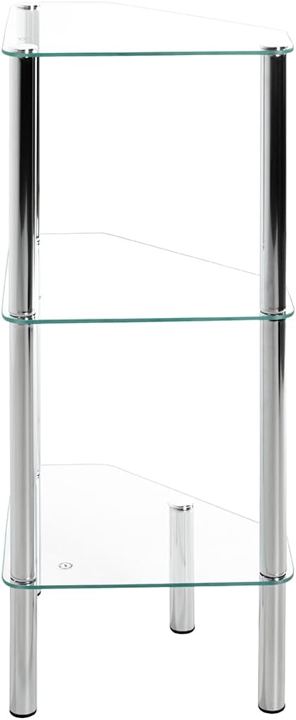 HAKU Möbel Regal, Metall, chrom, B 46 x T 32 x H 77 cm 46 x 32 x 77 cm Chrom, 46 x 32 x 77 cm Chrom