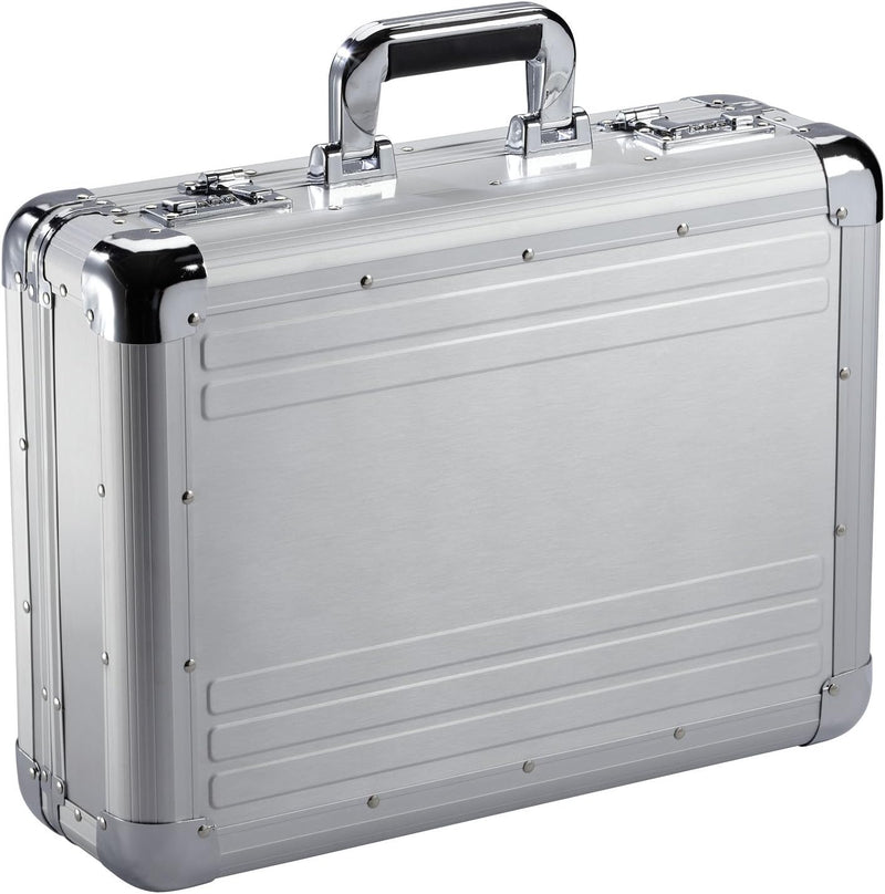 Alu Attache Case Dokumenten Aluminium Laptop Aktenkoffer 45 cm Silber Bowatex