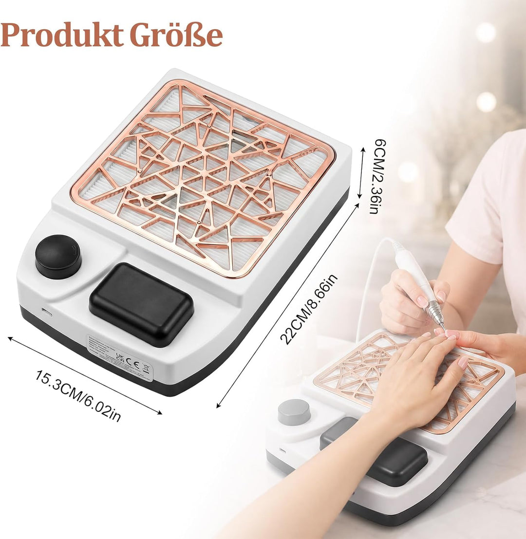 Staubabsaugung Für Nägel - Nagelstaubsauger mit Filter, Nagelstaub-Sammelmaschine, professioneller N
