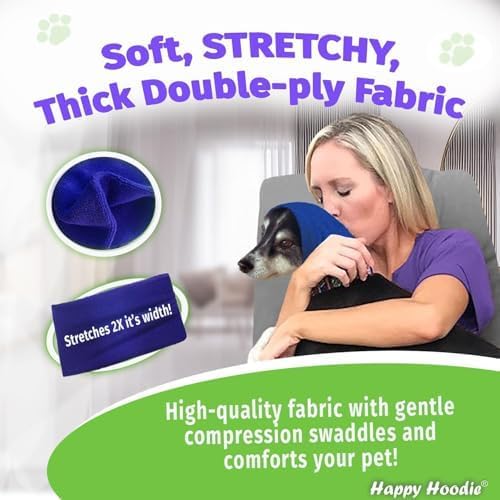 Happy Hoodie Das Original Beruhigungsband für Hunde & Katzen - 2er Pack (1 Klein, 1 Gross) - zur Ang