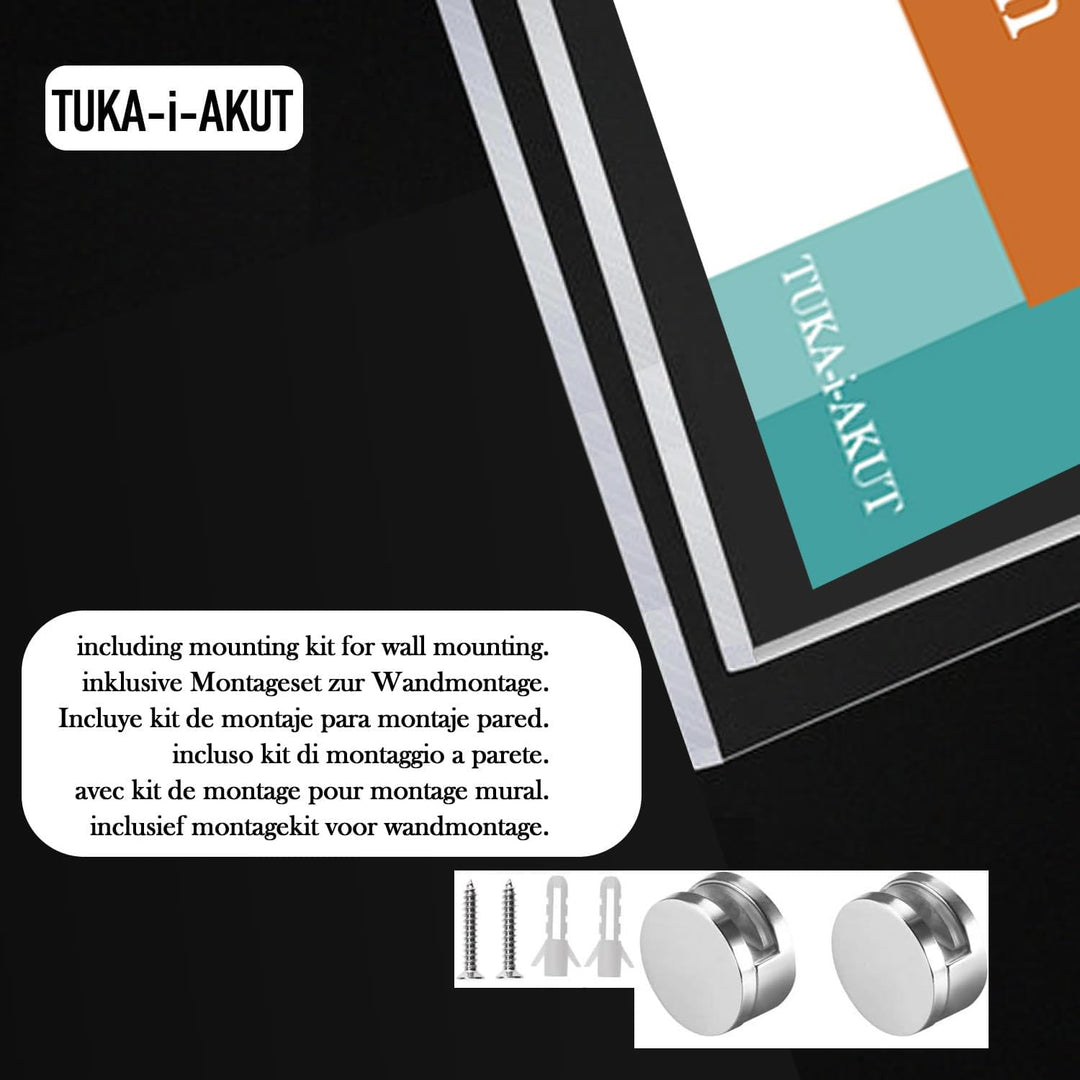 TUKA-i-AKUT 5st. Büro Türschild A4, Klare Acryl Info Sign Halter Transparent, Büroschild zum selbst