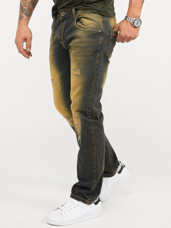 Rock Creek Herren Jeans Hose Denim Stretch Regular Fit Jeanshose Stonewashed W29-W44 29W / 30L Rc-32