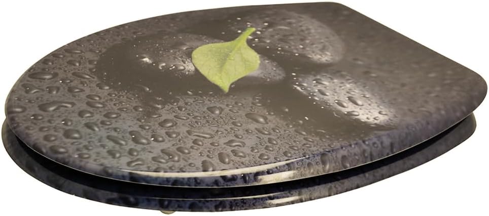 sanicomfort WC-Sitz, Duroplast, mit Absenkautomatik, Toilettensitz passend für alle handelsüblichen