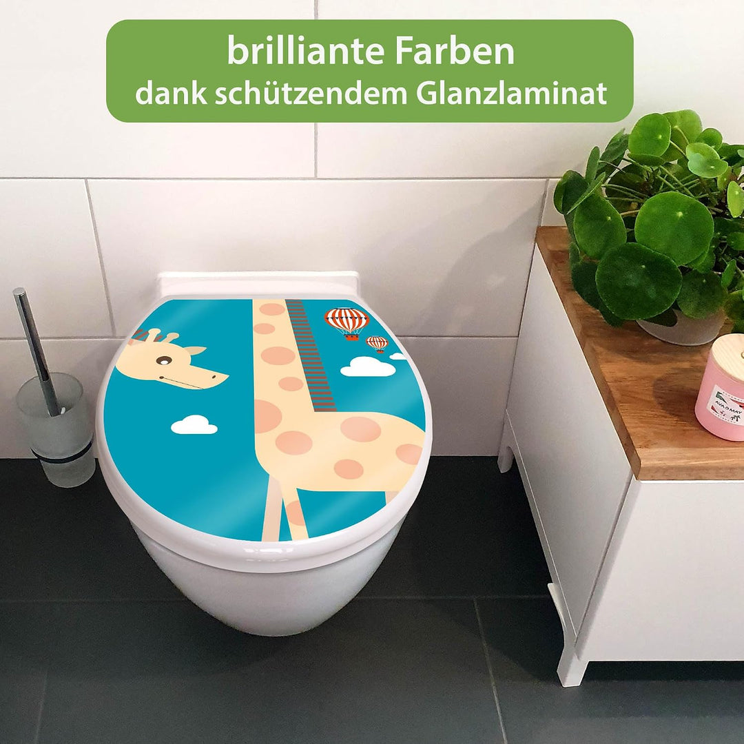 banjado Toilettendeckel mit Absenkautomatik 44,5x37cm - Soft Close Toilettensitz - WC Sitz mit Absen