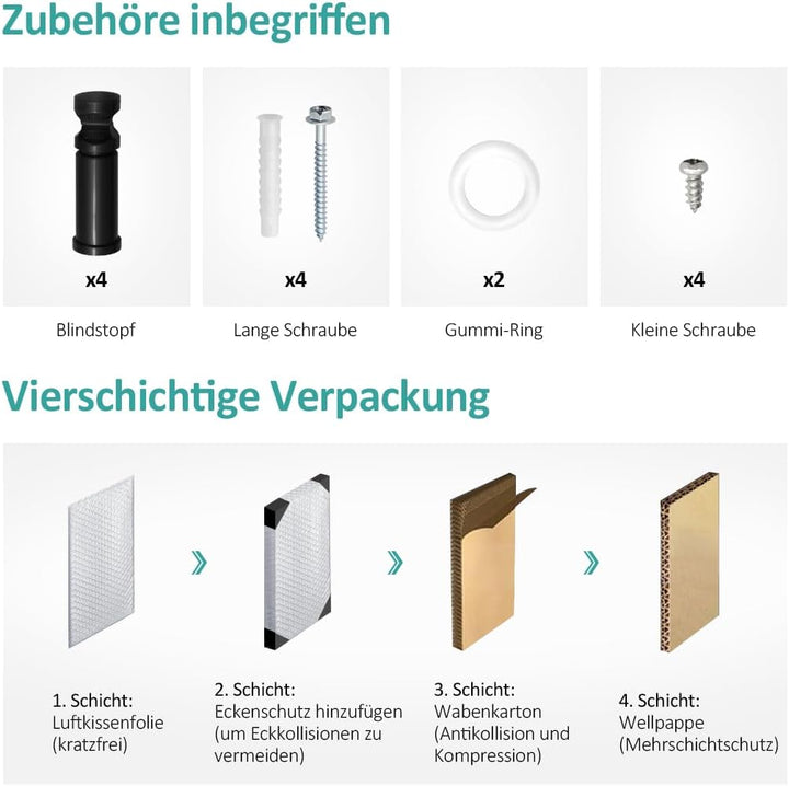 EMKE Badheizkörper Gerade 750x600 mm - Handtuchheizkörper mit Mittelanschluss, Effizienter Handtuchw