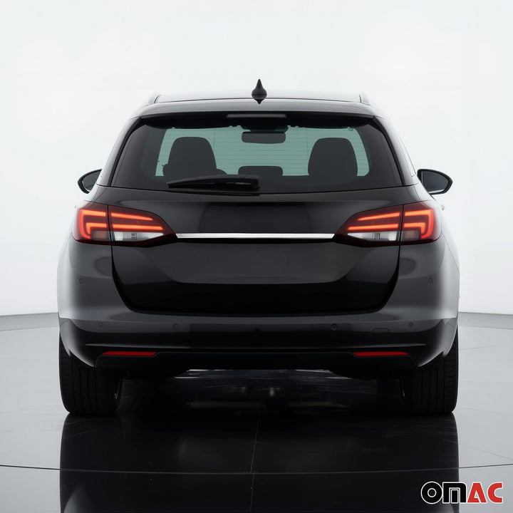 OMAC Kofferraumleiste Heckleiste kompatibel mit Opel Astra K Sports Tourer Edelstahl Chrom
