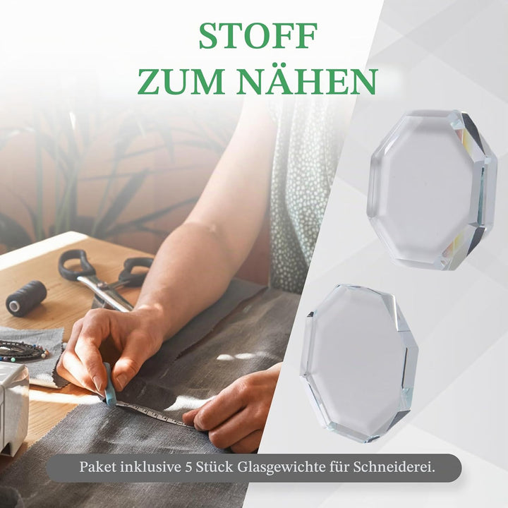 5 Stück Glas-Mustergewichte zum Nähen, Stoff-Nähgewichte, Stoff-Musterherstellung und Muster-Schnitt