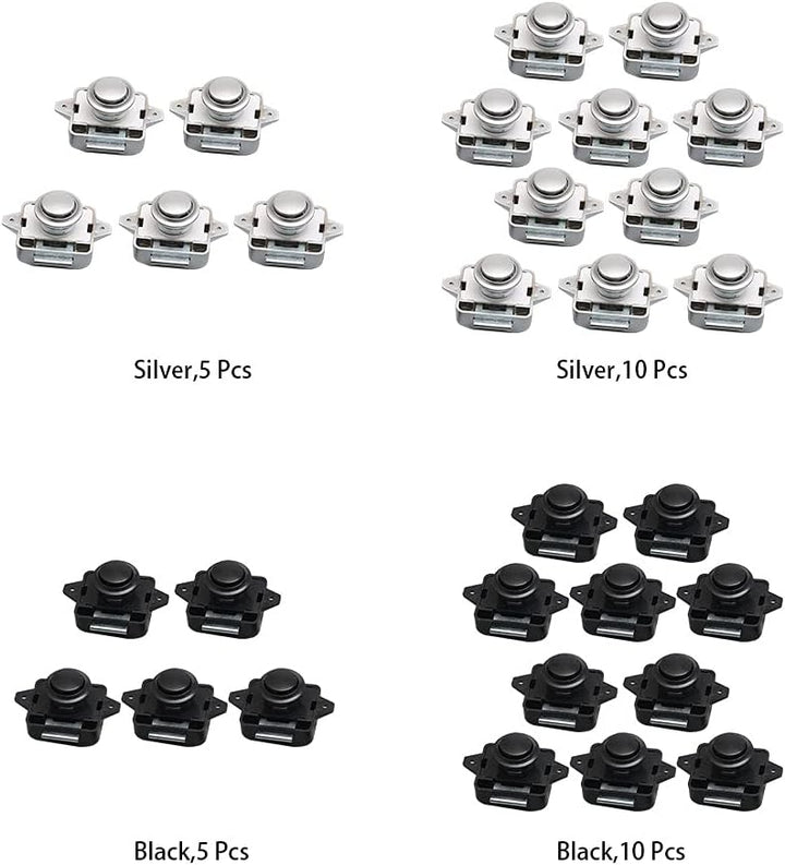 Faderr Druckknopf-Schlösser, 5 Stück, Druckknopf-Verriegelung für Schublade, Schlüsselloses Türschlo