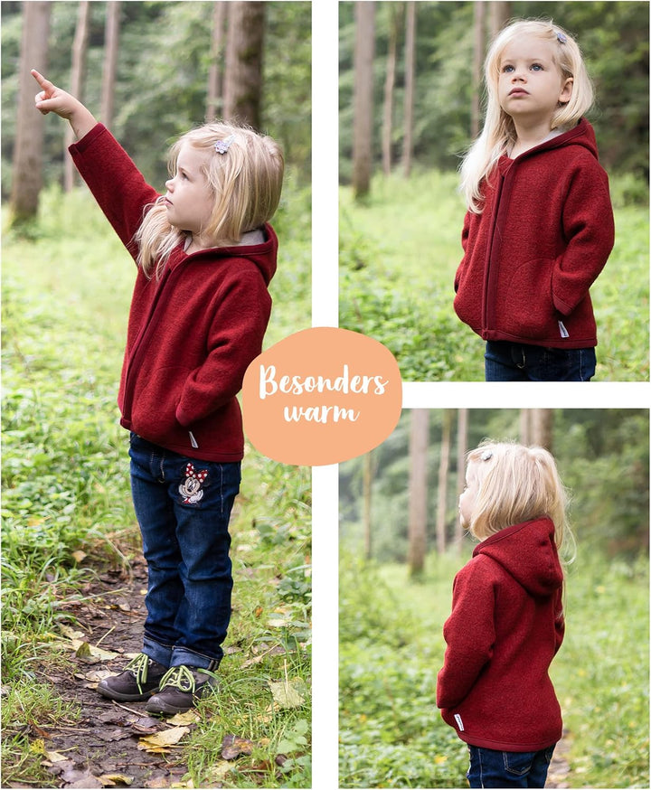 Ehrenkind® Walkjacke | Jacke für Kind aus Natur Schurwolle mit Reissverschluss | Walk Jacke für Baby
