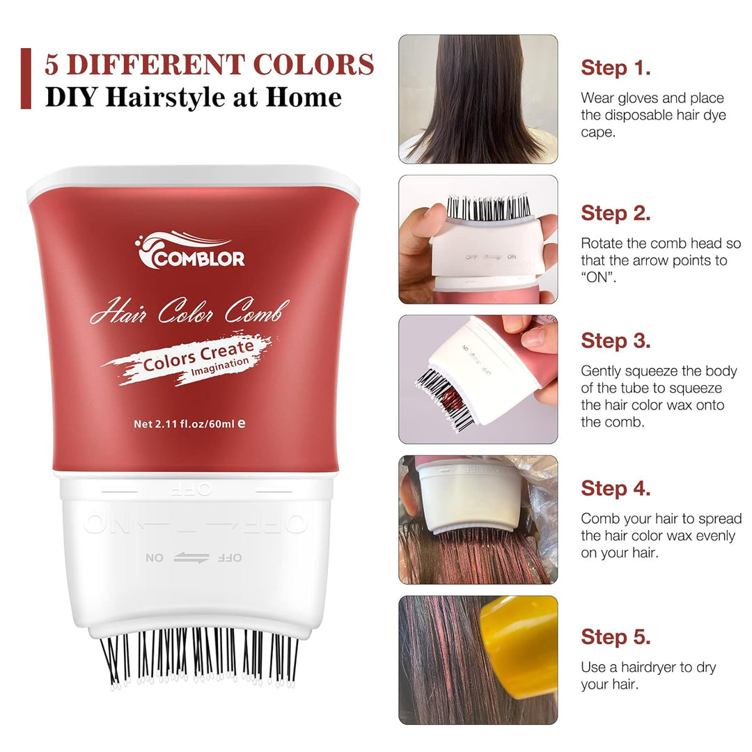 Haarfarbe Wachs, Magic Master Keratin Temporäre Frisur Creme Instant farbiger Ton für Männer und Fra