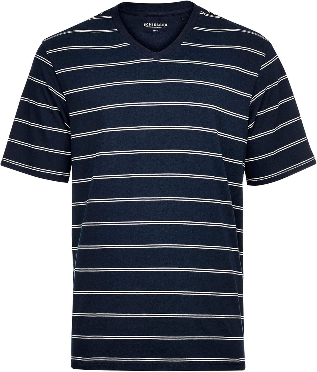 Schiesser Herren Schlafanzug kurz Rundhals - Nightwear Set M Dark Blue, M Dark Blue