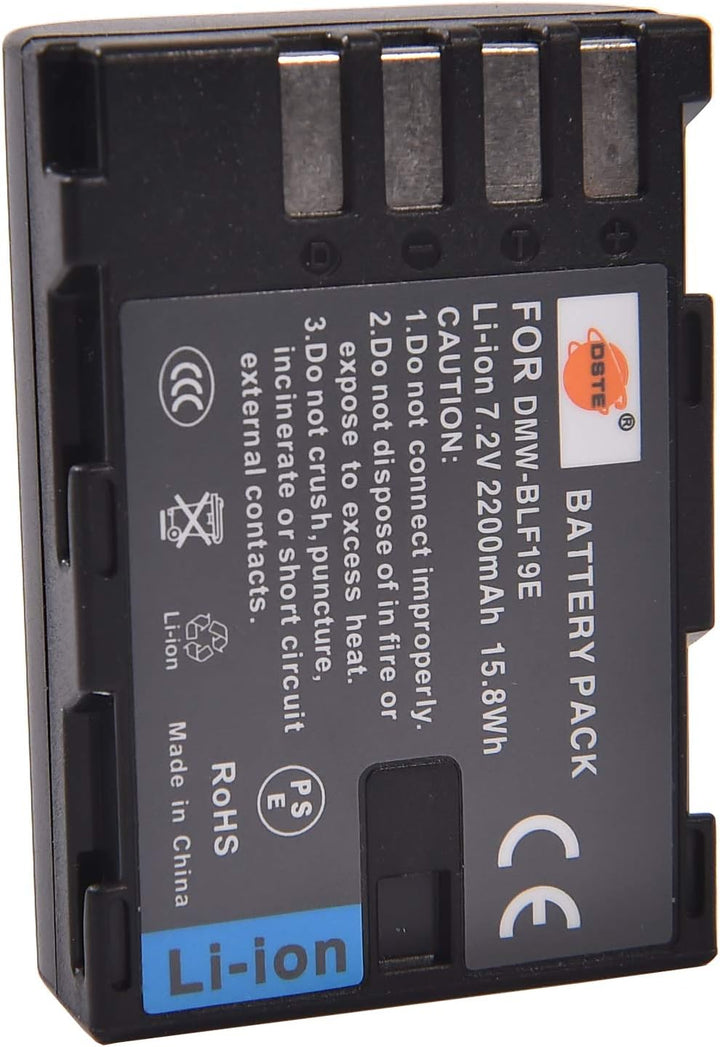 (2-Pack) DMW-BLF19E DSTE Ersatz Batterie Akku Kompatibel für DMW-BLF19 und Panasonic Lumix DMC-GH3,D