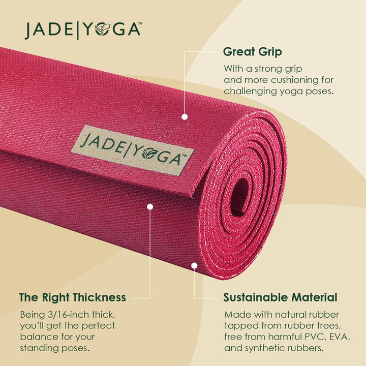 Harmonie-Matte von Jade Yoga himbeer