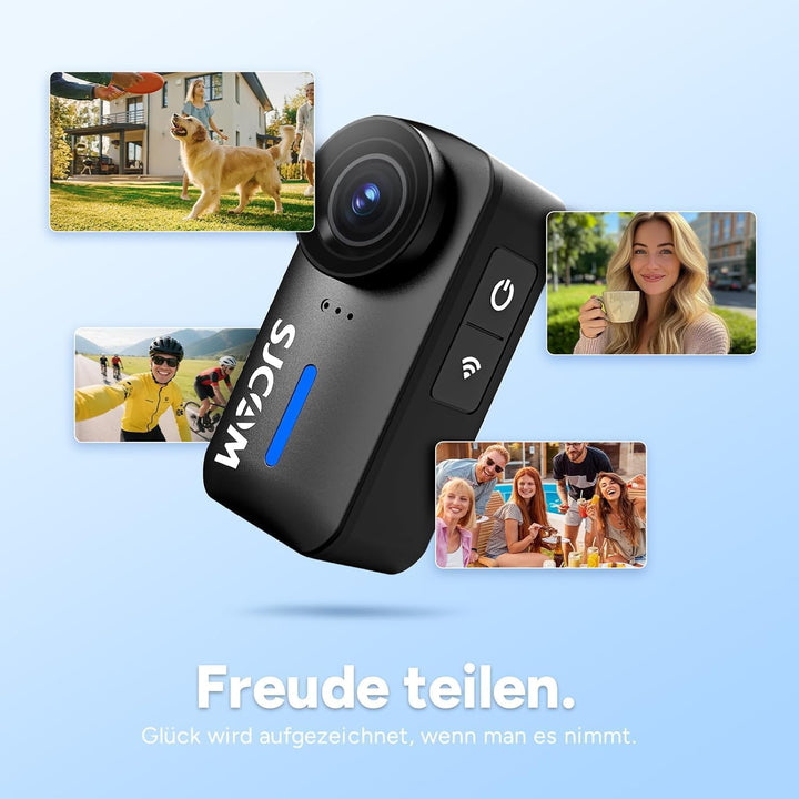 SJCAM C110Plus Action Cam 4K(Keine Speicherkarte),BodyCam Körperkamera Mini Magnetische,170° Fov POV