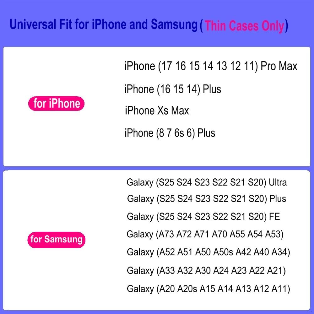 aubaddy Gürteltasche für Zwei Handys, Querformat, Nylon Double Decker Gürtelclip für iPhone 11 Pro M