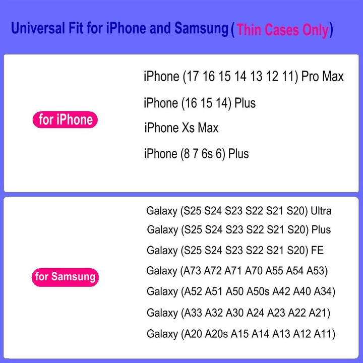 aubaddy Gürteltasche für Zwei Handys, Querformat, Nylon Double Decker Gürtelclip für iPhone 11 Pro M