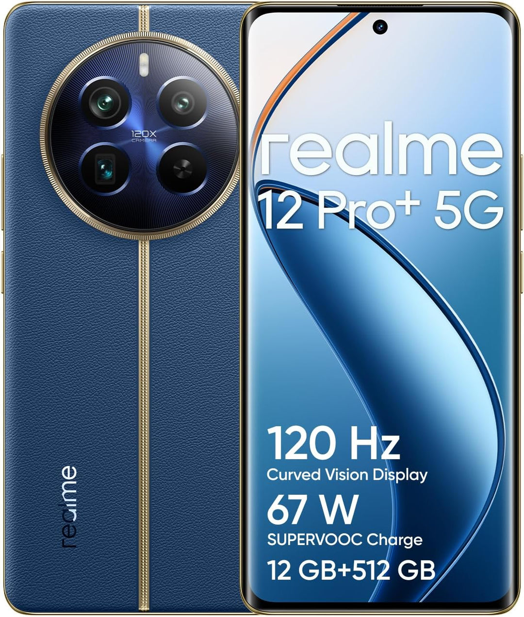 realme 12 Pro+ 5G Smartphone 12+512GB, Sony IMX890 OIS Camera, 3X Optical Zoom, Snapdragon 7s Gen 2