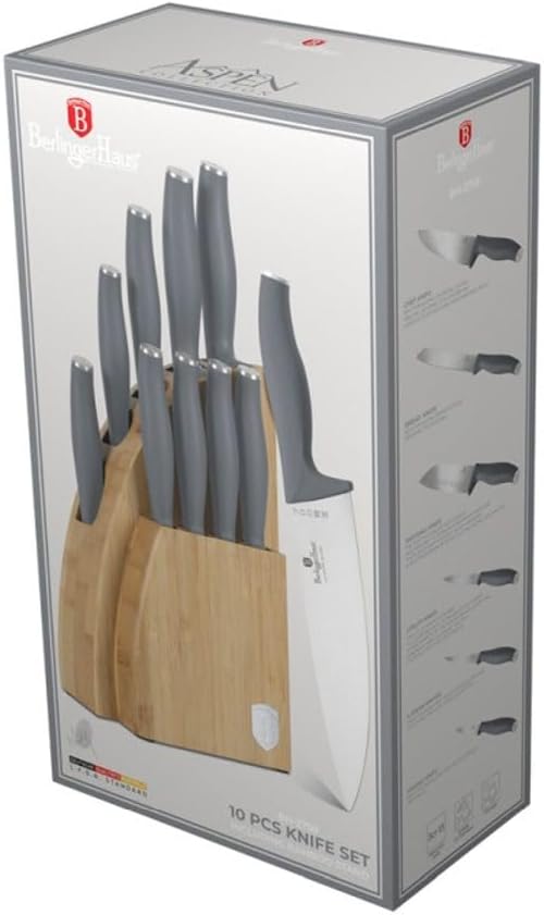 Berlinger Haus Messerset mit Ständer BAMBUS 10-tlg. Aspen Collection BH-2759, Aspen