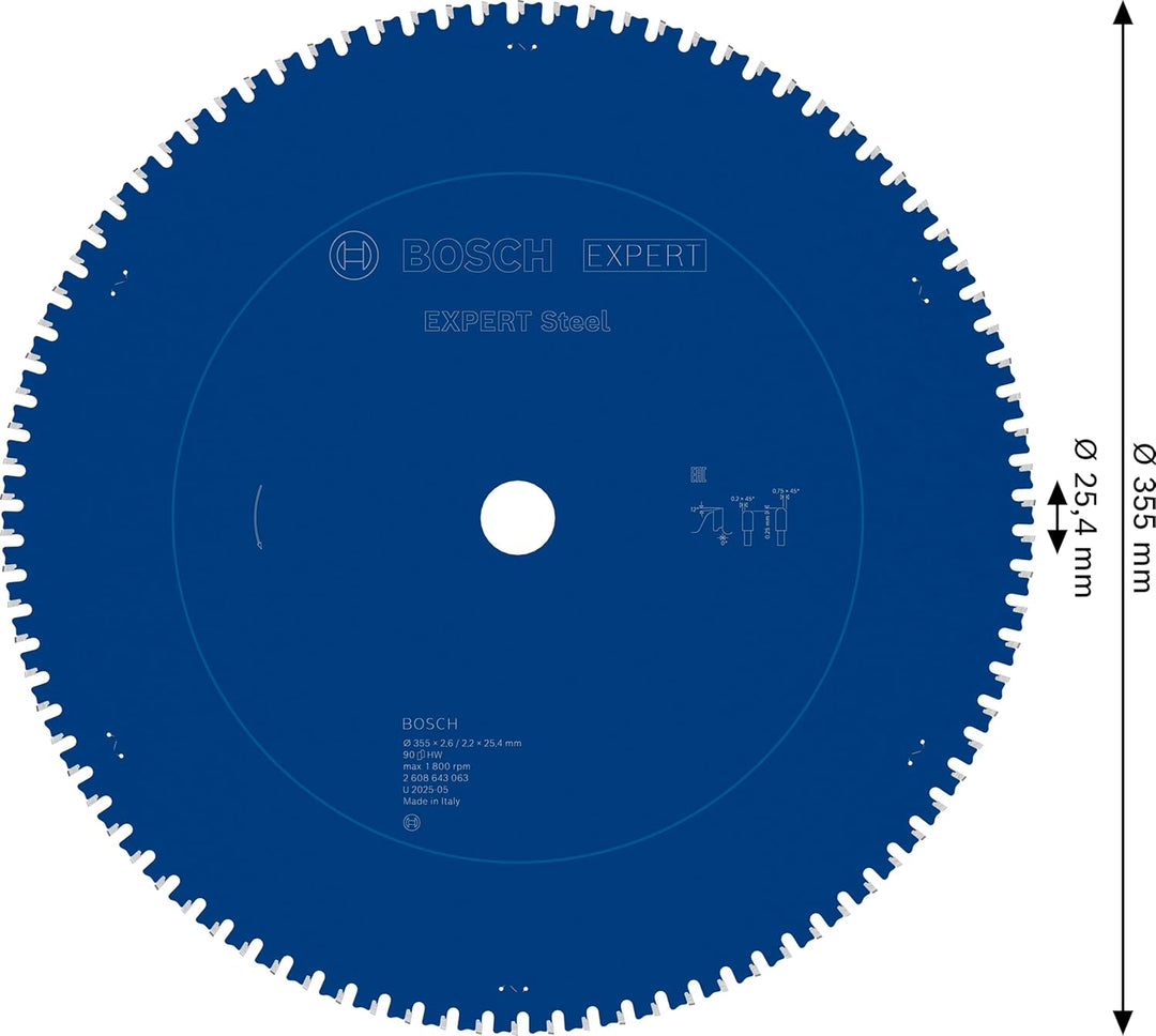 Bosch Accessories Bosch Professional 1x Kreissägeblatt Expert for Steel (für Stahl, Sägeblatt Ø 355