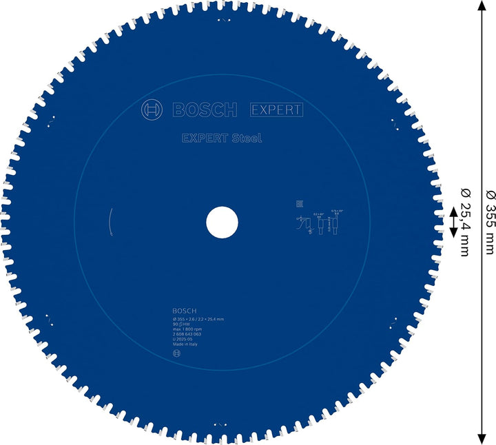 Bosch Accessories Bosch Professional 1x Kreissägeblatt Expert for Steel (für Stahl, Sägeblatt Ø 355