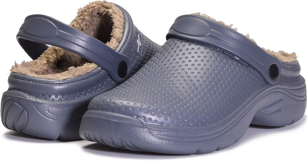 Eagsouni Damen Herren Lined Clogs Winter Hausschuhe Gefüttert Pantoletten Gartenschuhe Wärme Pantoff