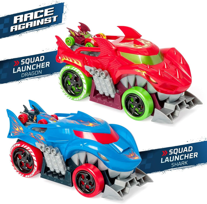 T- Racers Mix 'N Race Squad Launcher Drache, der Sich in einen Launcher verwandelt. Enthält 2 Exklus
