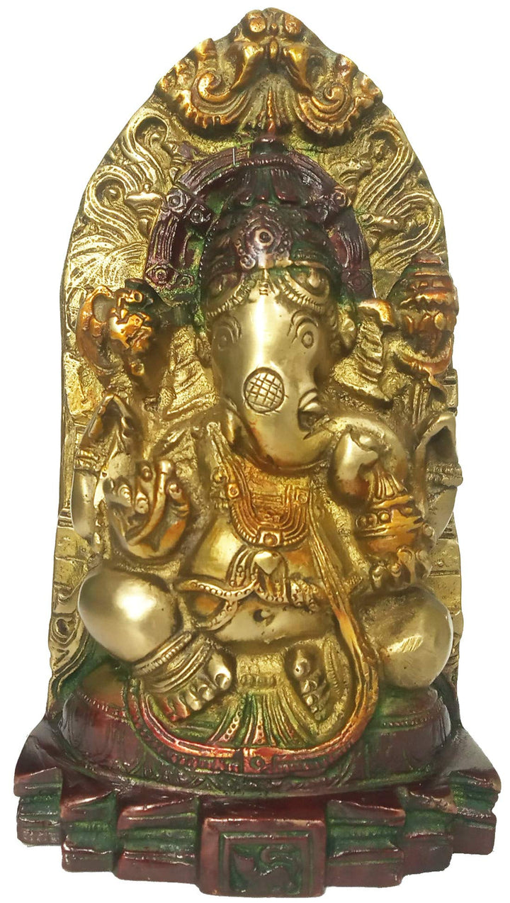 Purpledip Idol Ganesha (Ganapathi oder Vinayaka): Antikes Design, Sammlerstück Siddhi Vinayak (12160