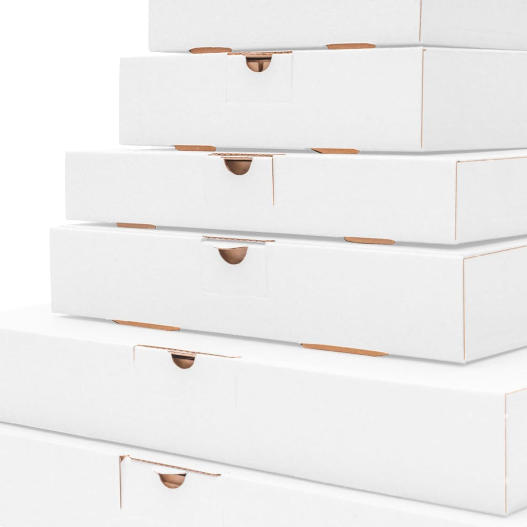 500 x Maxibriefkartons 240 x 160 x 45 mm Weiss - Marken-Qualität von OfficeKing®