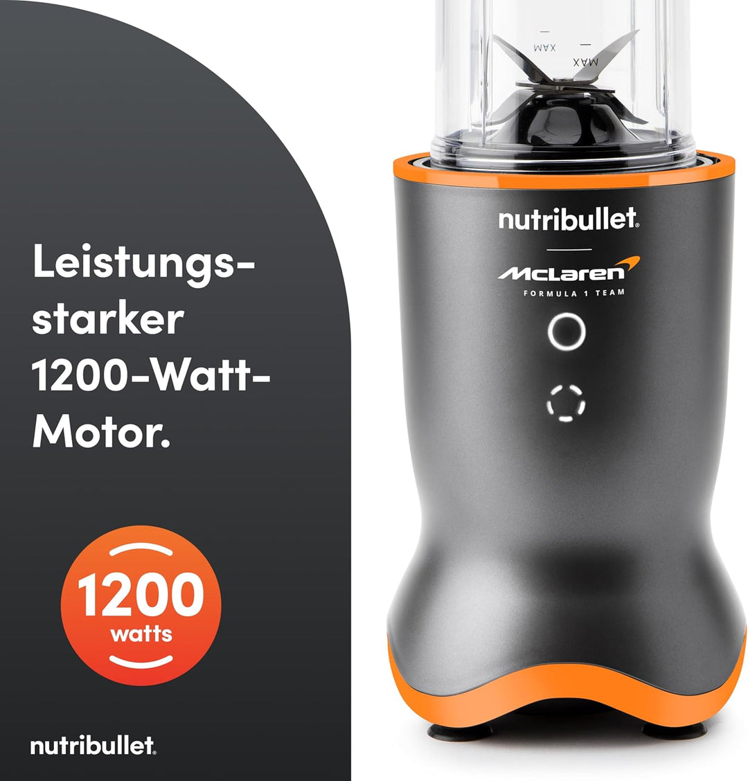 Nutribullet Ultra x McLaren F1 Team - Mixer, Smoothie Maker mit Tritan Bechern 700/900 ml, leise Tec