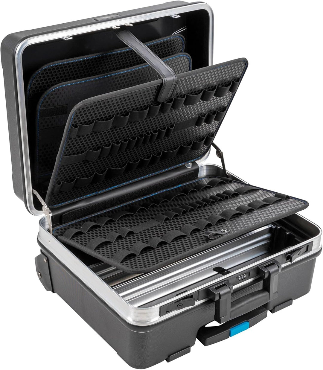 B&W Werkzeugkoffer GO mobil mit Werkzeughalteschlaufen (Koffer aus ABS, Volumen 36l, 48 x 37,5 x 20