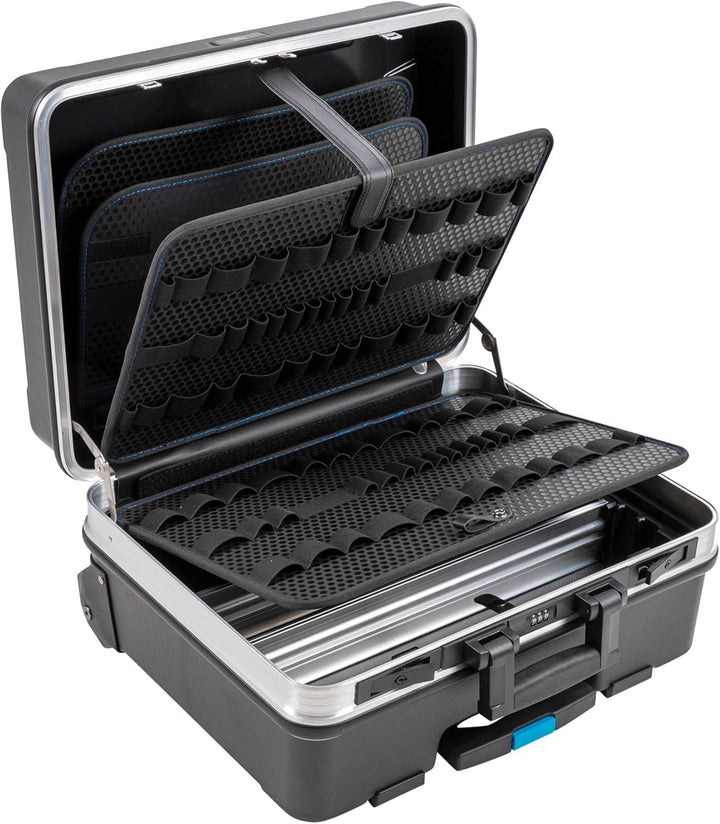 B&W Werkzeugkoffer GO mobil mit Werkzeughalteschlaufen (Koffer aus ABS, Volumen 36l, 48 x 37,5 x 20