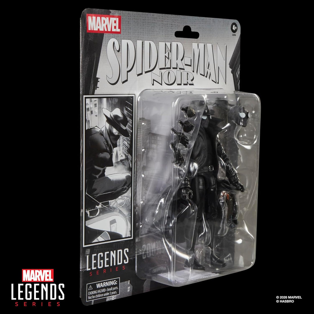 Marvel Legends Series Spider-Man Noir, Retro Cardback Spider-Man Comics Action-Figur zum Sammeln (15
