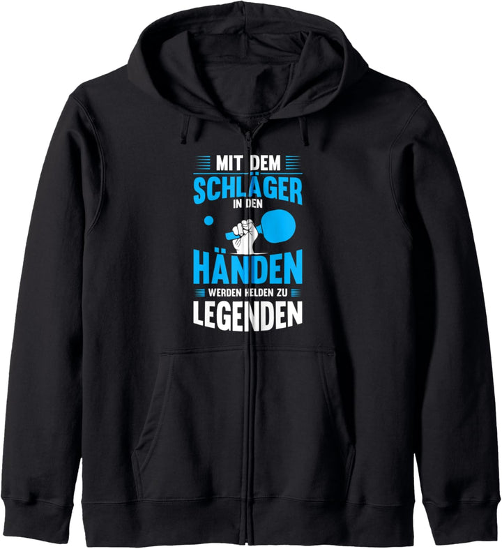 Pingpong Mit Schläger In Den Händen Werden Helden Legenden Kapuzenjacke