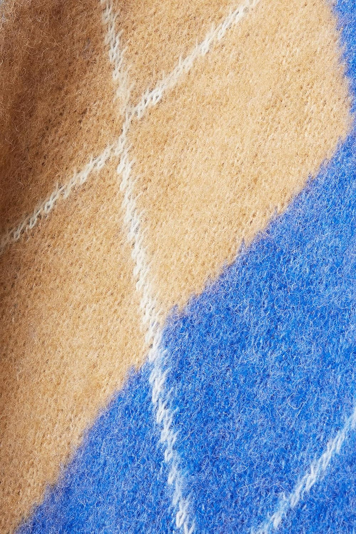 ESPRIT Pullover aus Wollmix mit Argyle-Muster XS Bright Blue, XS Bright Blue