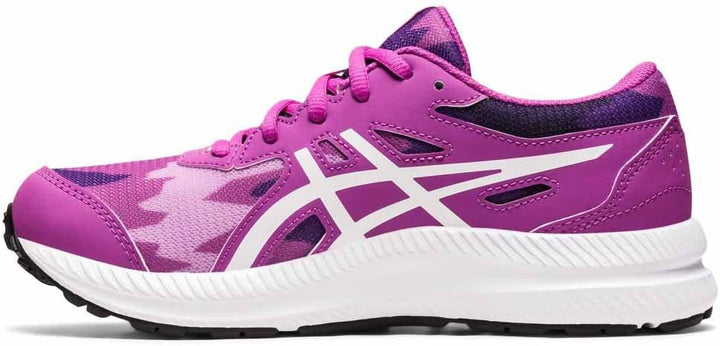 ASICS Unisex Kinder Contend 8 Print Gs Sneaker 39.5 EU Orchid White, 39.5 EU Orchid White