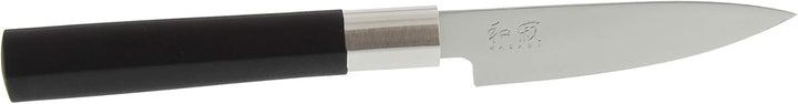 KAI Wasabi Black Messer Set - Allzweckmesser 10 cm, Allzweckmesser 15 cm, Santoku 16,5 cm - rostfrei