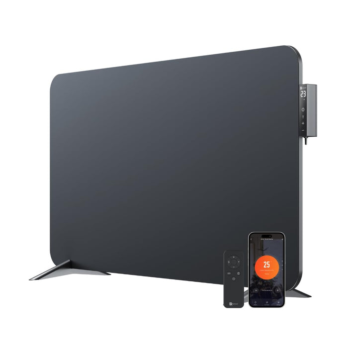 BR Bringer Infrarotheizung 750 Watt mit Smart Thermostat, WIFI & App - für Wandmontage oder als Stan