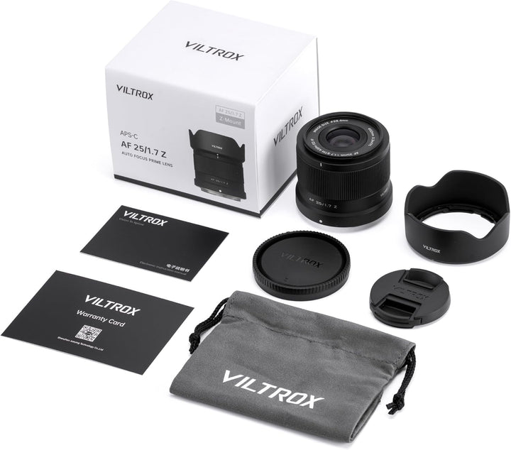 VILTROX 25mm f1.7 Z, AF 25mm F1.7 Z-Mount für Nikon Z Mount, Autofokus APS-C Z Mount Objektiv für Ni