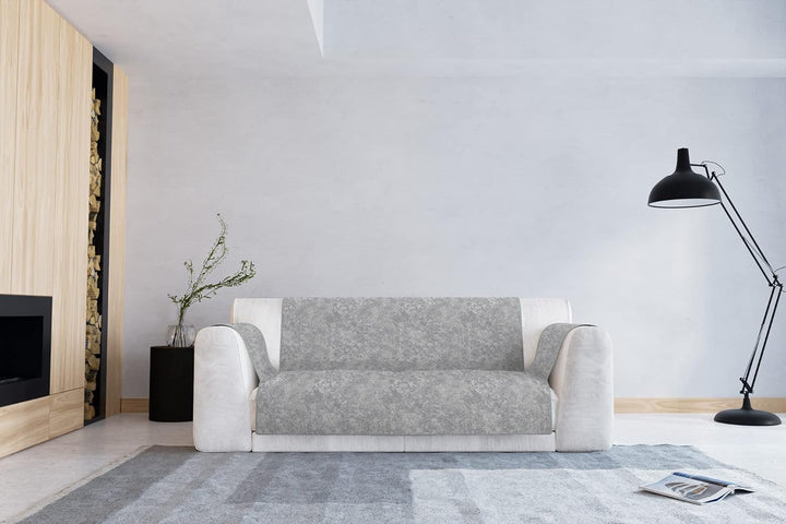 Italian Bed Linen “Glamour” rutschfest Sofa Abdeckung, Hell grau, 2 Plätze 2 Plätze Hell Grau, 2 Plä