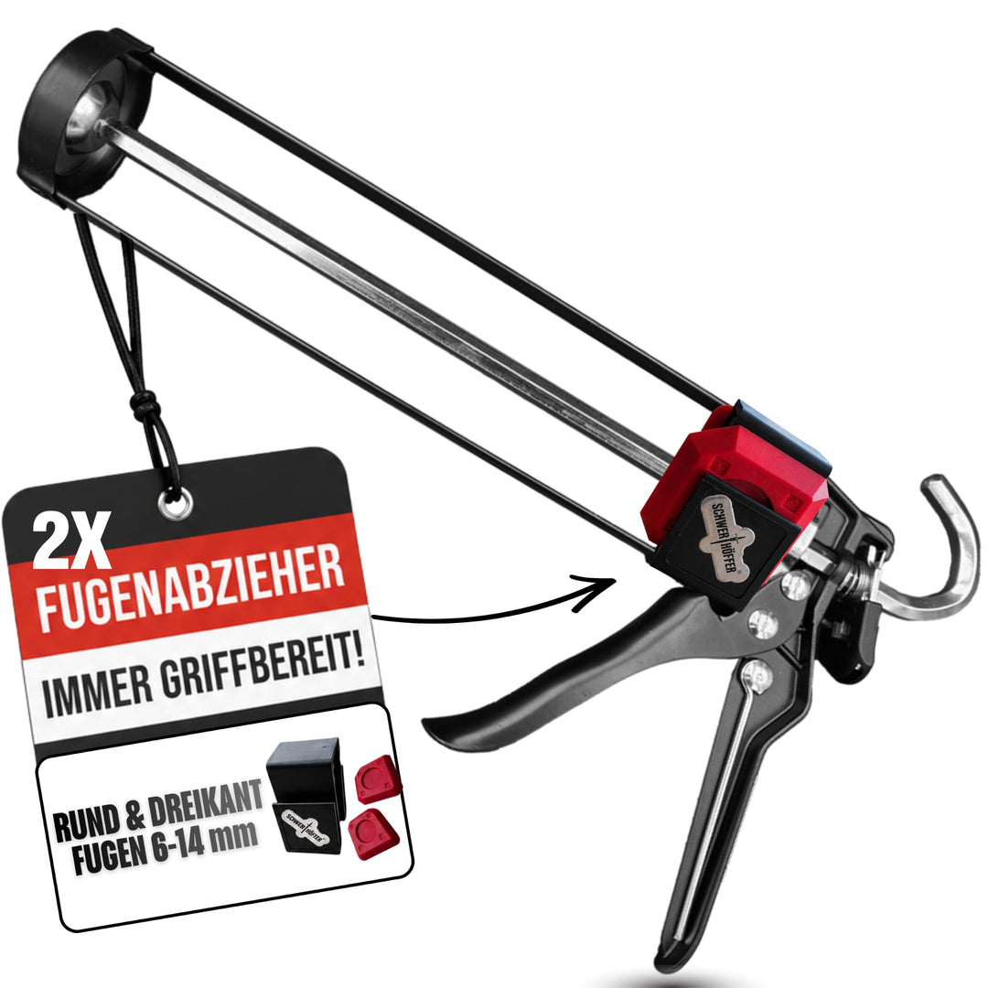Profi Kartuschenpresse für Silikon &amp; Acryl 280–310 ml | 17 kg Auspresskraft • Matt Schwarz • Für Sil