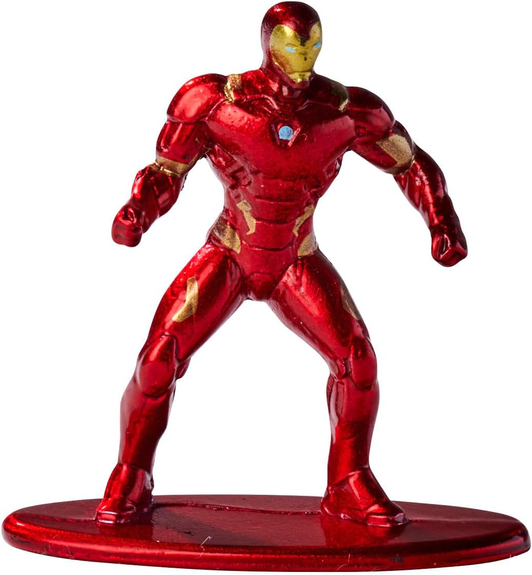 Jada Toys Marvel Avengers Figuren (6 Stück) - Diorama-Set mit 6 Nano-Sammelfiguren aus Metall (Capta