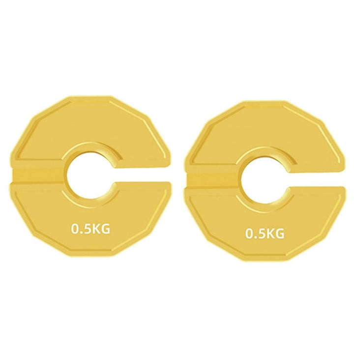 2 Mikro-Gummiplatten für Gewichte für Fitnesshanteln. Bruchgewichtsplatten aus Gummi 0,5 kg mit zusä