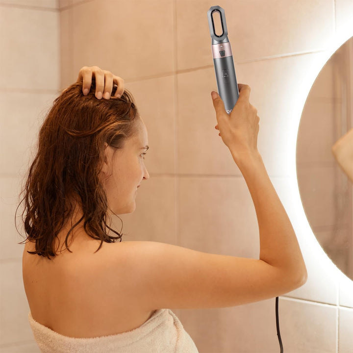 Jocca Heissluftbürste 5-in-1 | 800-1000W | Föhn, Lockenstab, Glätteisen & Volumenbürste in einem | 3