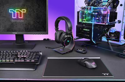 Thermaltake Argent H5 RGB 7.1 Surround-Sound Gaming Headset bidirektionales Mikrofon Memory-Foam Ohr