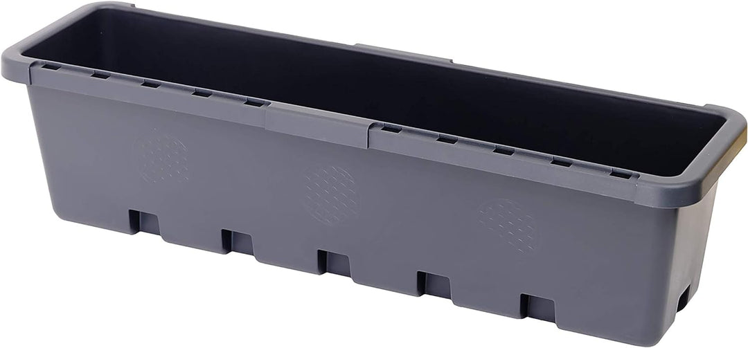 GreenLife Blumenbox 3 Stück Pflanzkasten Blumenkasten Balkonkasten (Anthrazit), Anthrazit